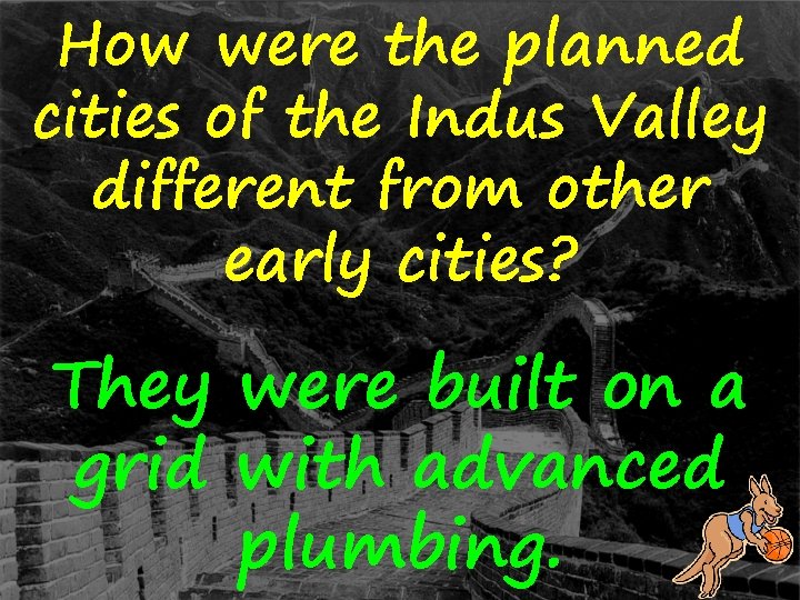 How were the planned cities of the Indus Valley different from other early cities?