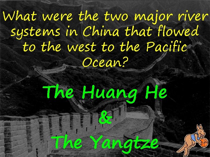 What were the two major river systems in China that flowed to the west