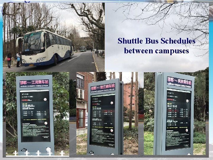 Shuttle Bus Schedules between campuses 