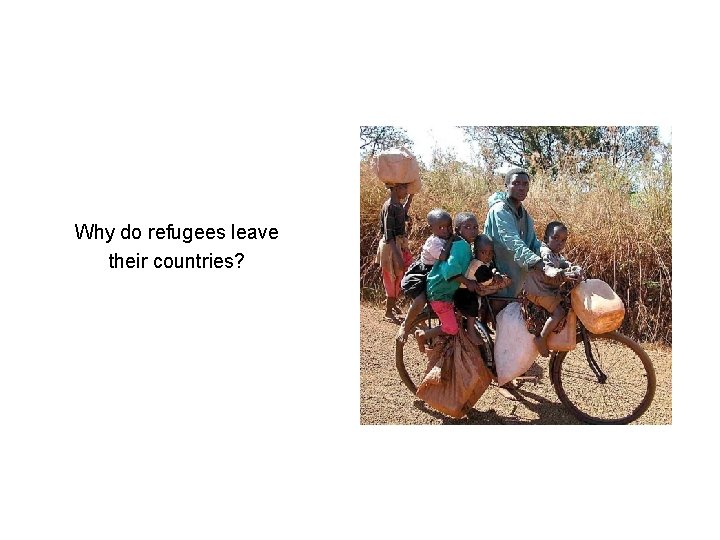 Why do refugees leave their countries? 