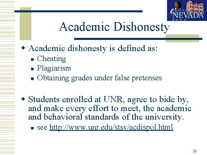 Academic Dishonesty w Academic dishonesty is defined as: n n n Cheating Plagiarism Obtaining Academic Dishonesty w Academic dishonesty is defined as: n n n Cheating Plagiarism Obtaining