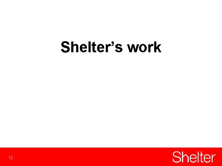 Shelter’s work 12 