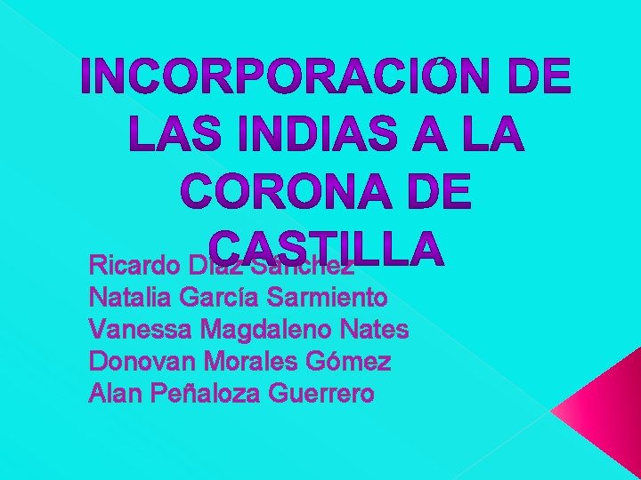 Ricardo Díaz Sánchez Natalia García Sarmiento Vanessa Magdaleno Nates Donovan Morales Gómez Alan Peñaloza