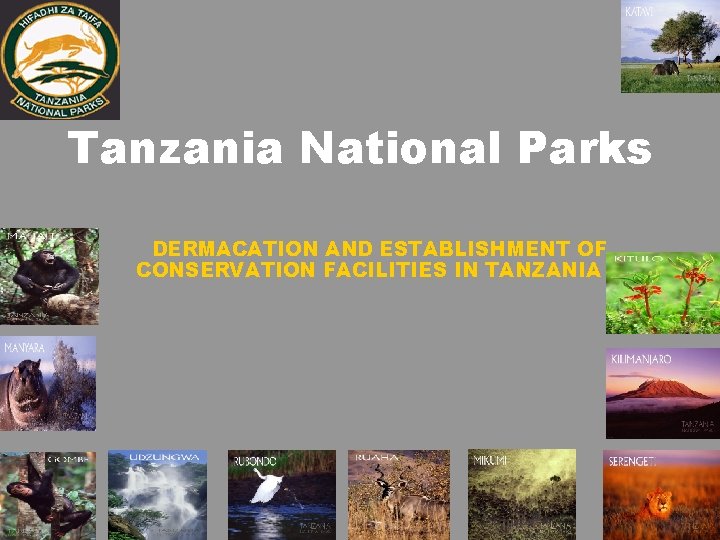 Tanzania National Parks DERMACATION AND ESTABLISHMENT OF CONSERVATION FACILITIES IN TANZANIA 