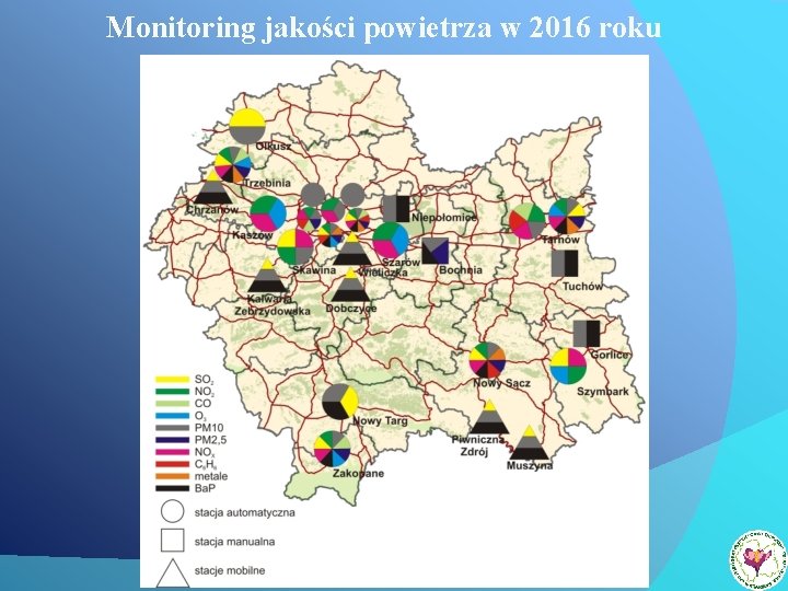 Monitoring jakości powietrza w 2016 roku 