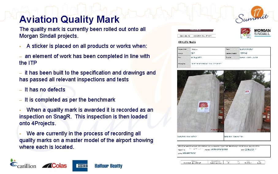 Aviation Quality Mark The quality mark is currently been rolled out onto all Morgan