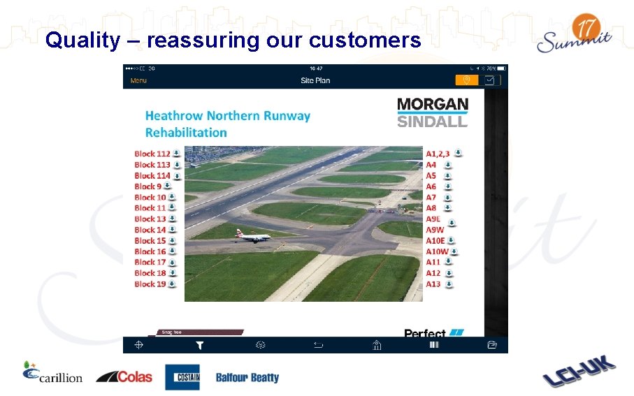 Quality – reassuring our customers 