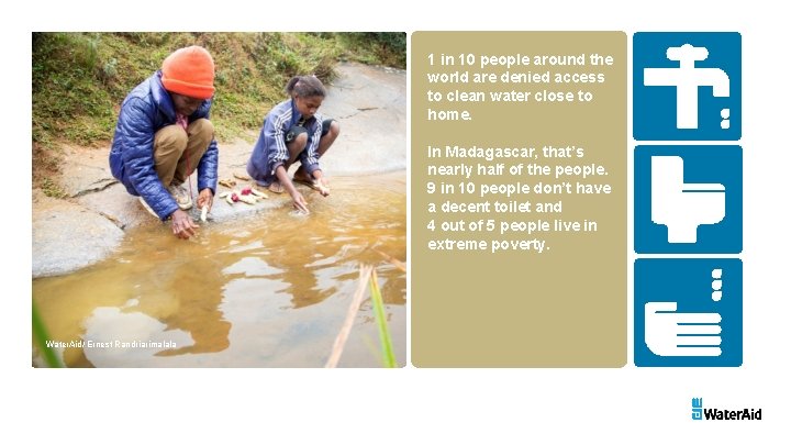 1 in 10 people around the world are denied access to clean water close