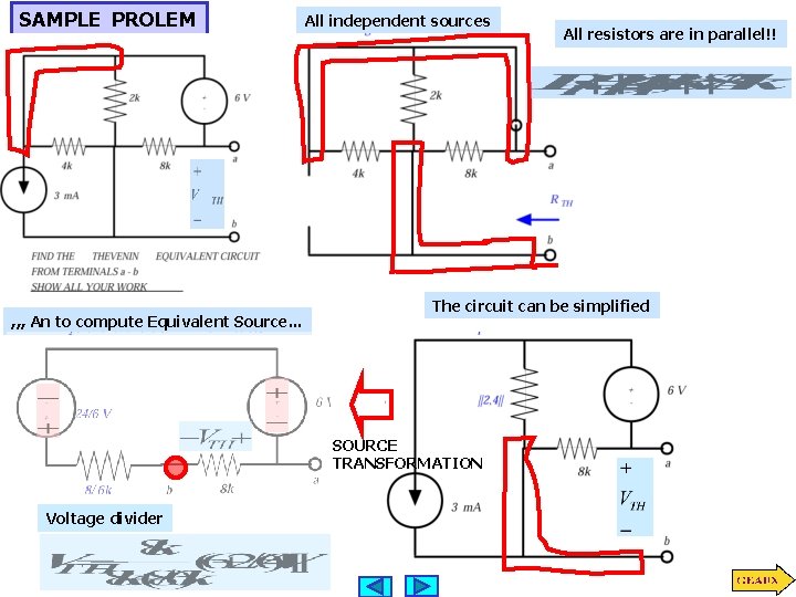 SAMPLE PROLEM , , , An to compute Equivalent Source. . . All independent