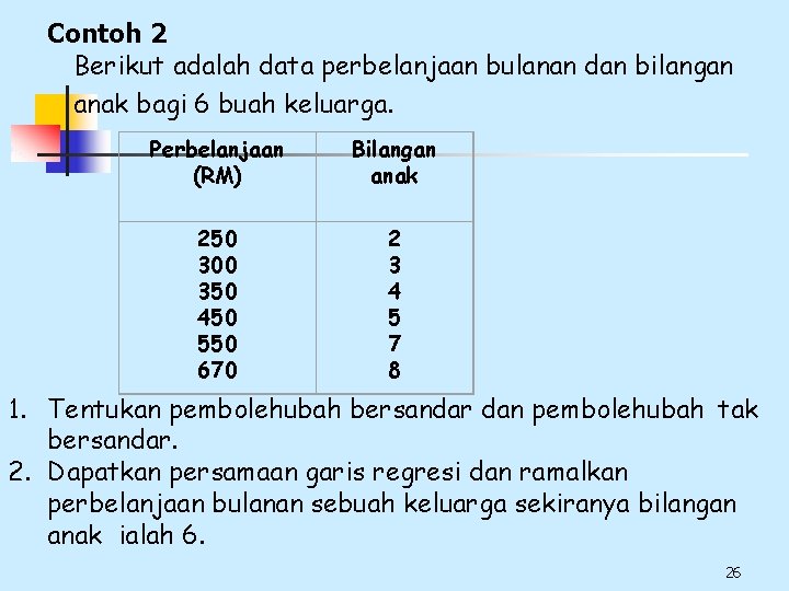 1 Objektif N N N Menggunakan Gambarajah Serakan