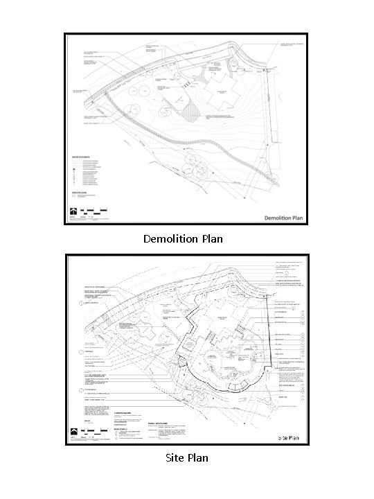 Demolition Plan Site Plan 