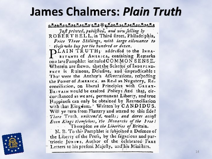 James Chalmers: Plain Truth 14 