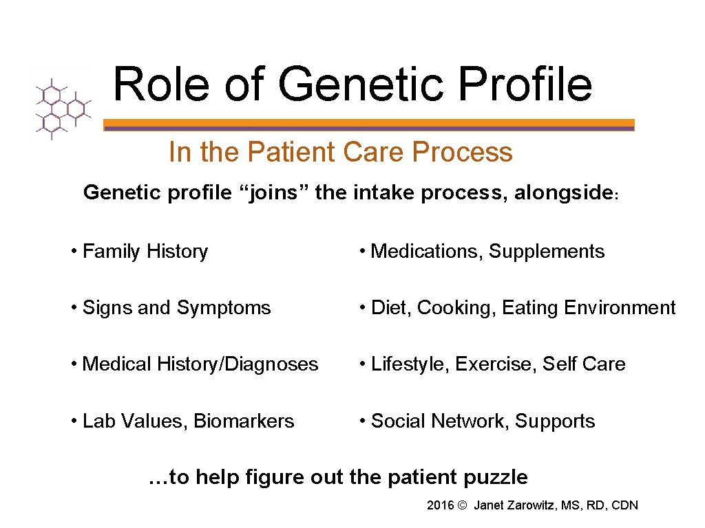 Nutrigenomics Using Genetic Clues to Personalize Nutrition NYSAND