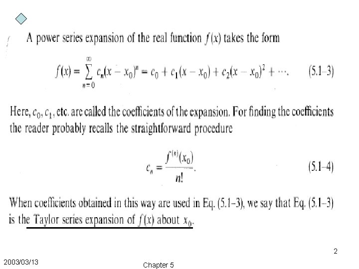 2 2003/03/13 Chapter 5 