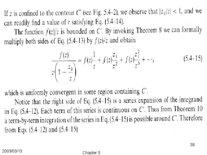 38 2003/03/13 Chapter 5 