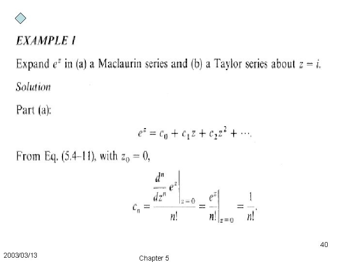 40 2003/03/13 Chapter 5 