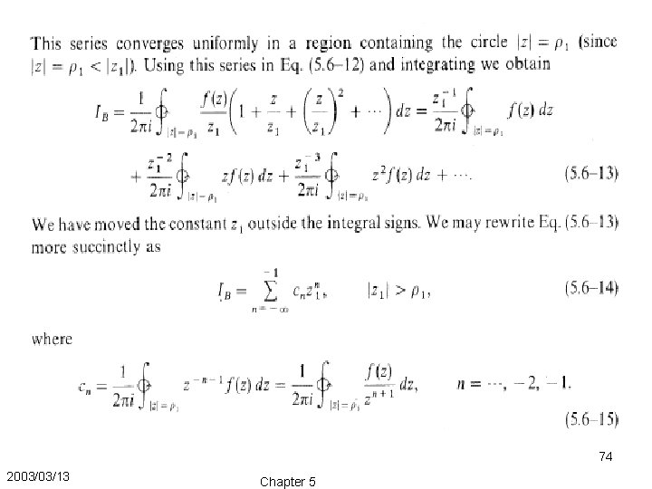 74 2003/03/13 Chapter 5 