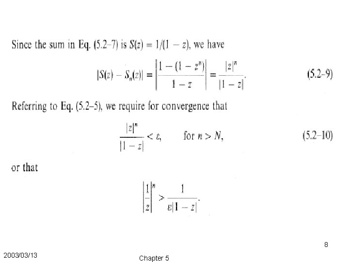 8 2003/03/13 Chapter 5 