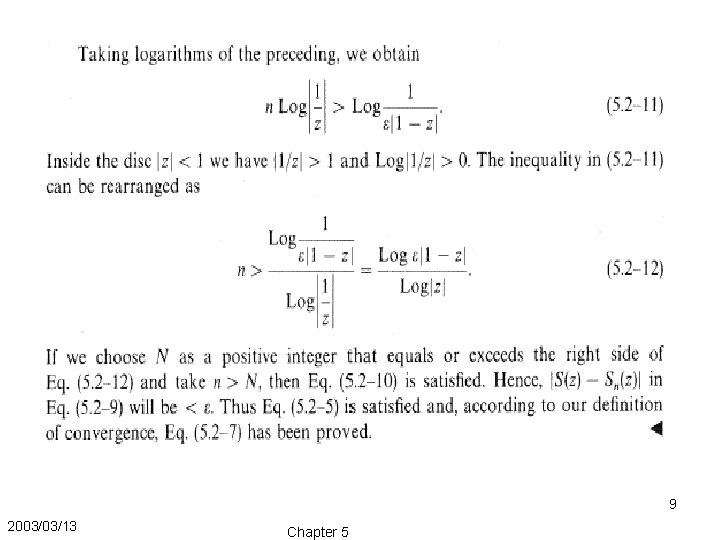 9 2003/03/13 Chapter 5 