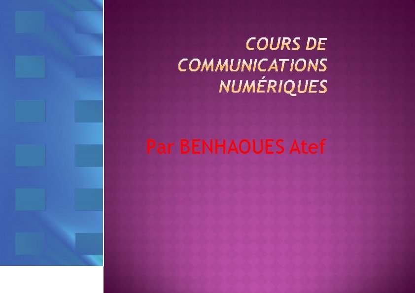 Par BENHAOUES Atef 