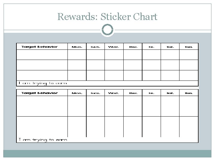 Rewards: Sticker Chart 