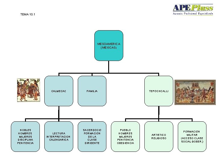 TEMA 10. 1 Tu Licenciatura… …por experiencia Laboral MESOAMERICA (MEXICAS) NOBLES HOMBRES MUJERES DISCIPLINA