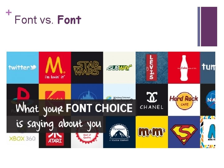 + Font vs. Font 