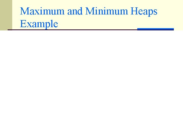 Maximum and Minimum Heaps Example 4 