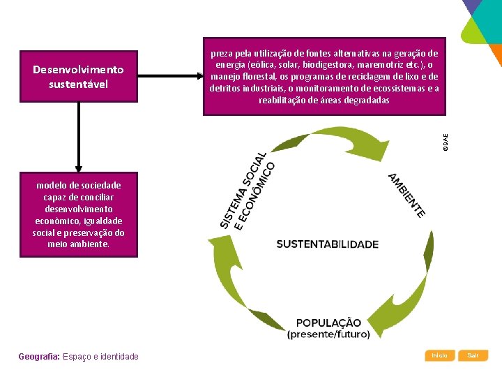 ©DAE Desenvolvimento sustentável preza pela utilização de fontes alternativas na geração de energia (eólica,