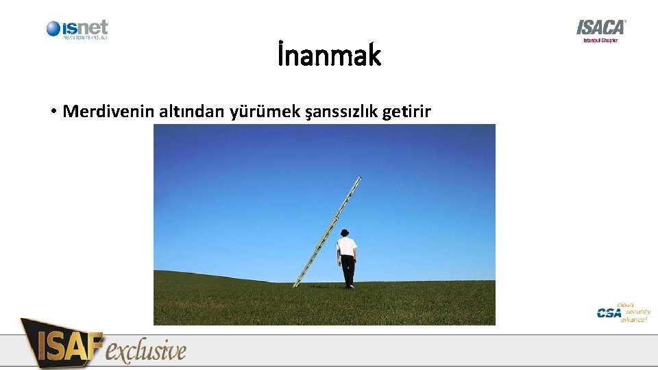 İnanmak • Merdivenin altından yürümek şanssızlık getirir İnanmak • Merdivenin altından yürümek şanssızlık getirir