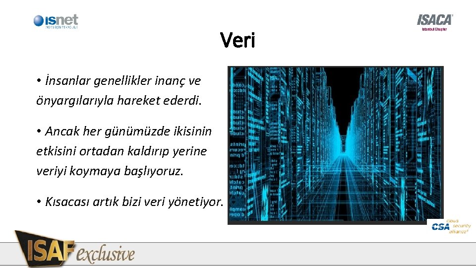 Veri • İnsanlar genellikler inanç ve önyargılarıyla hareket ederdi. • Ancak her günümüzde ikisinin Veri • İnsanlar genellikler inanç ve önyargılarıyla hareket ederdi. • Ancak her günümüzde ikisinin