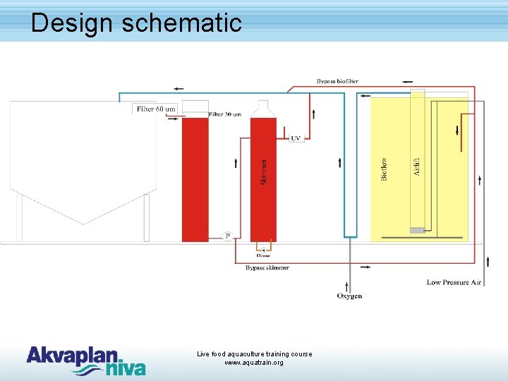 Design schematic Live food aquaculture training course www. aquatrain. org 