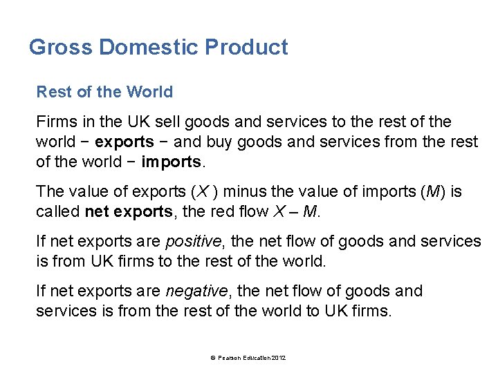 Gross Domestic Product Rest of the World Firms in the UK sell goods and