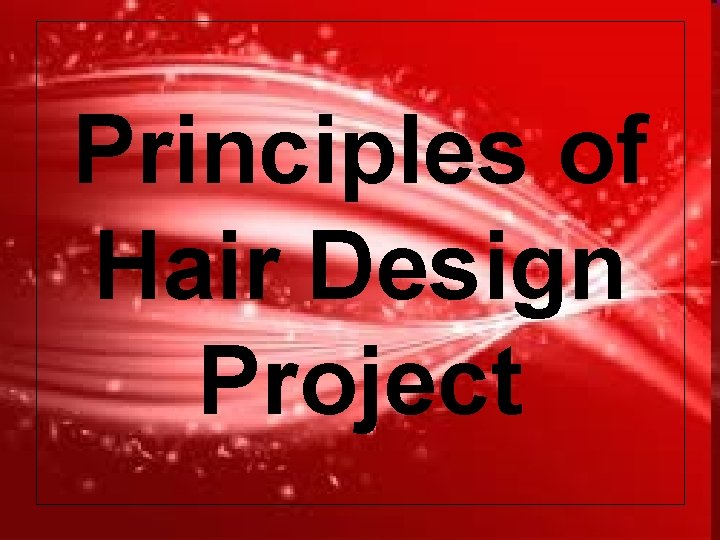 Principles of Hair Design Project 