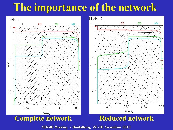 The importance of the network Complete network Reduced network CENAG Meeting - Heidelberg, 26