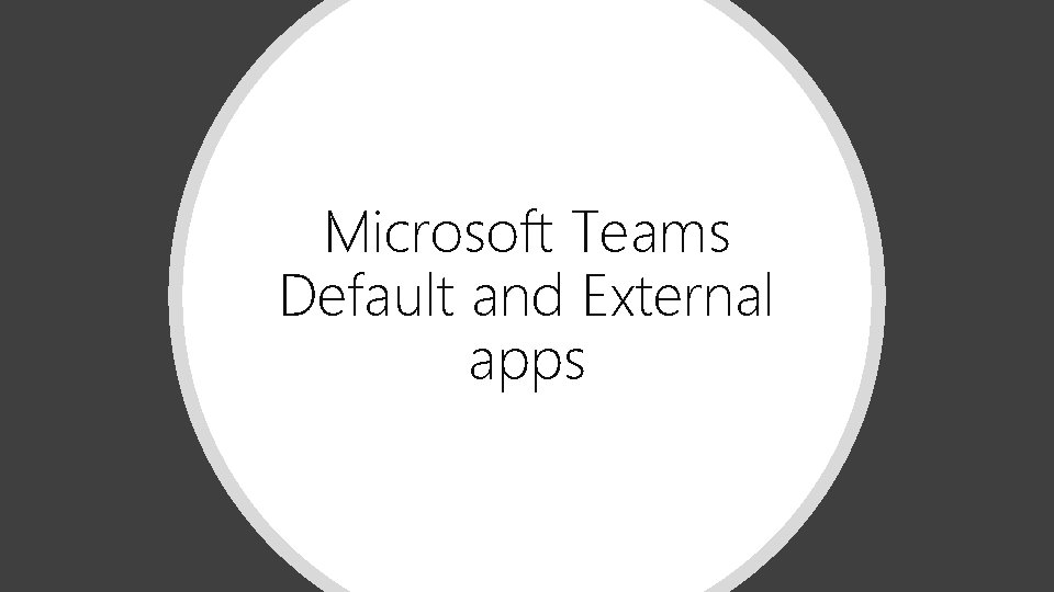 Microsoft Teams Default and External apps 