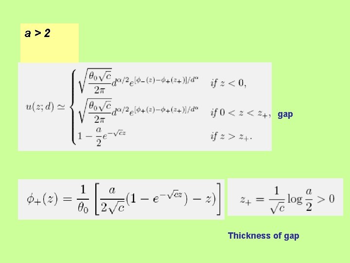 a>2 gap Thickness of gap 
