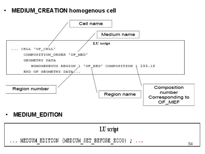  • MEDIUM_CREATION homogenous cell • MEDIUM_EDITION 54 