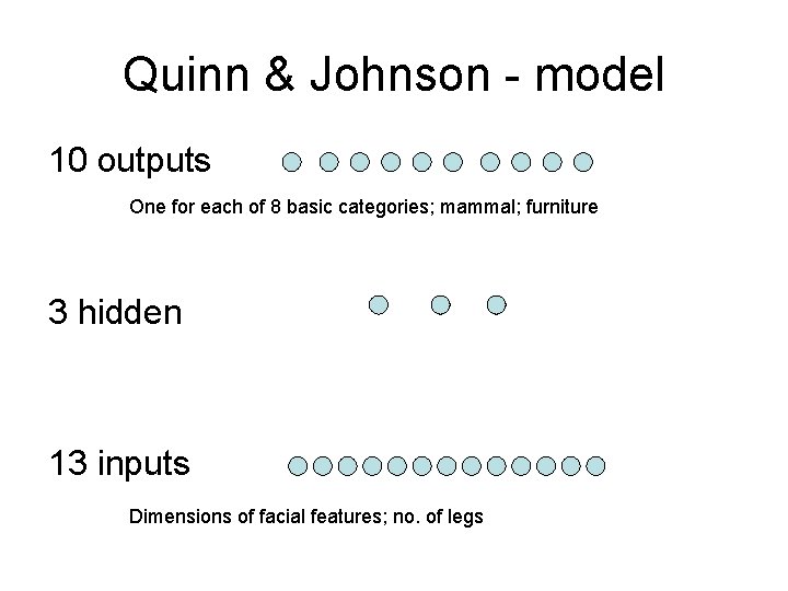Quinn & Johnson - model 10 outputs One for each of 8 basic categories;