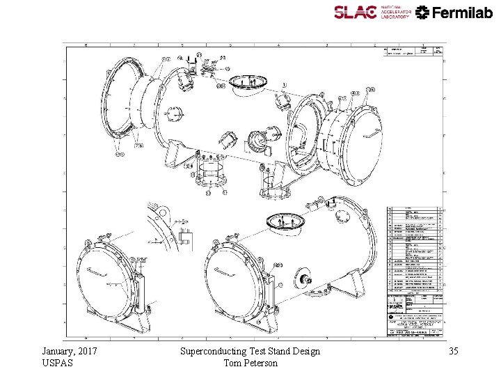 January, 2017 USPAS Superconducting Test Stand Design Tom Peterson 35 January, 2017 USPAS Superconducting Test Stand Design Tom Peterson 35