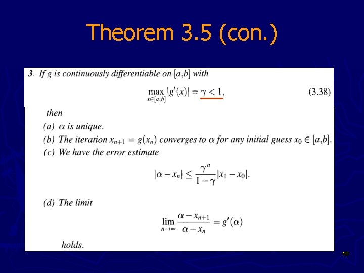 Theorem 3. 5 (con. ) 50 