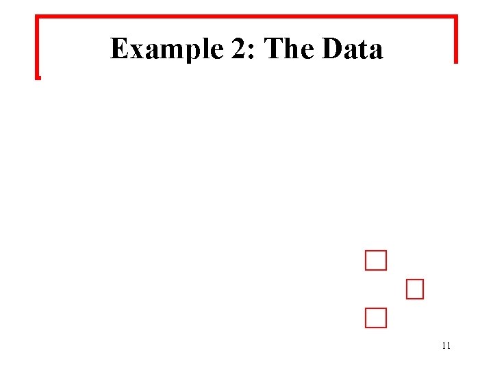 Example 2: The Data 11 