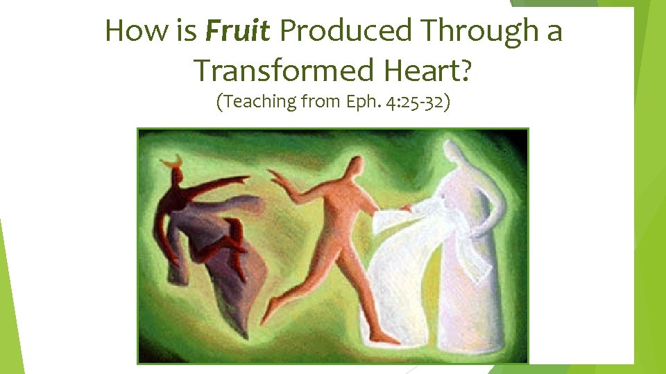 How is Fruit Produced Through a Transformed Heart? (Teaching from Eph. 4: 25 -32)