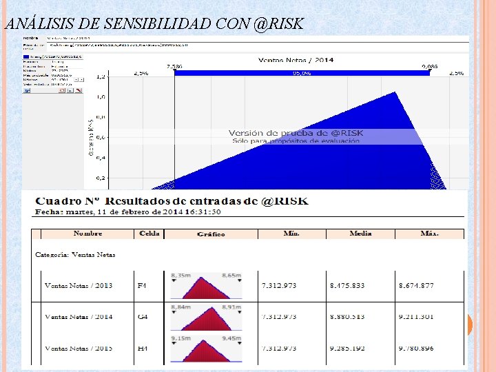 ANÁLISIS DE SENSIBILIDAD CON @RISK 