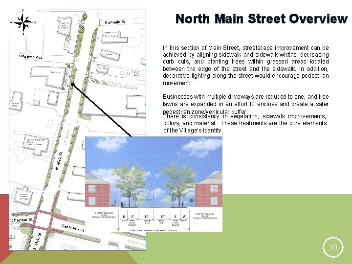 Gertrude St. North Main Street Overview In this section of Main Street, streetscape improvement