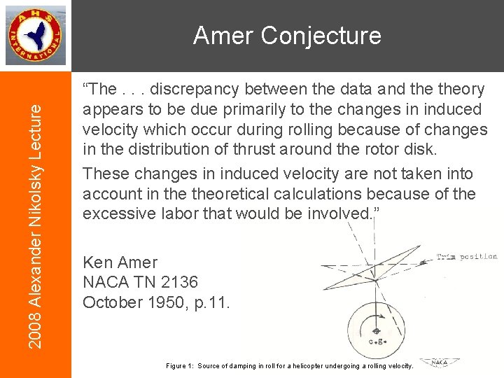 2008 Alexander Nikolsky Lecture Amer Conjecture “The. . . discrepancy between the data and