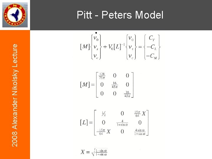 2008 Alexander Nikolsky Lecture Pitt - Peters Model. 