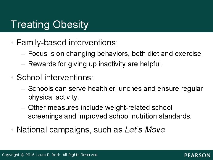 Treating Obesity • Family-based interventions: – Focus is on changing behaviors, both diet and Treating Obesity • Family-based interventions: – Focus is on changing behaviors, both diet and