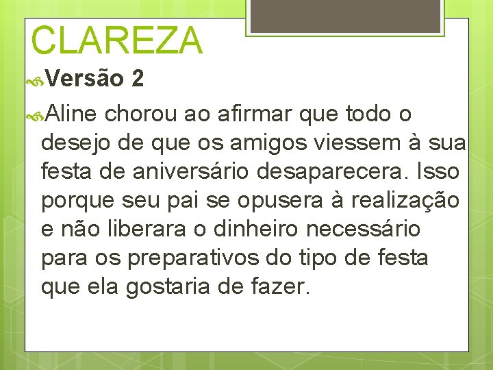 CLAREZA Versão 2 Aline chorou ao afirmar que todo o desejo de que os