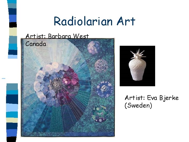 Radiolarian Artist: Barbara West Canada Artist: Eva Bjerke (Sweden) 